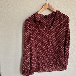 Massimo Dutti Long Sleeve Blouse